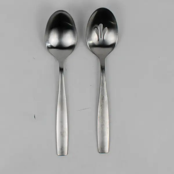 Lot Of 2 Oneida Silver Cannon (Stainless) Flatware Serving Spoon 9" Long