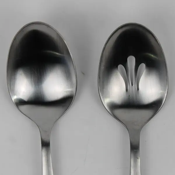 Lot Of 2 Oneida Silver Cannon (Stainless) Flatware Serving Spoon 9" Long