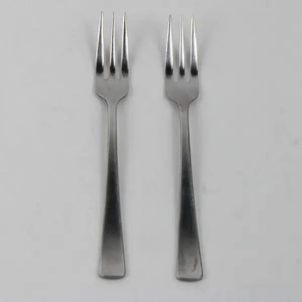 Lot of 2 Orleans ORL10 Forks Glossy Stainless Flatware 7.25" Long