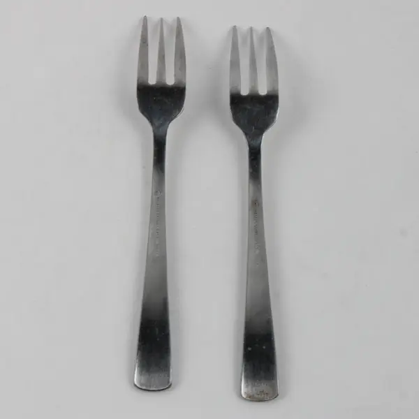 Lot of 2 Orleans ORL10 Forks Glossy Stainless Flatware 7.25" Long