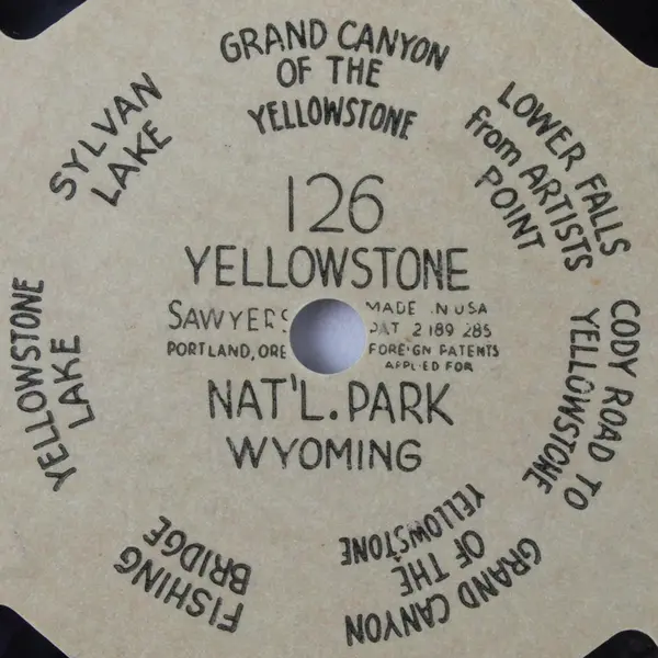 View Master Single Reel 126 Yellowstone National Park Wyoming