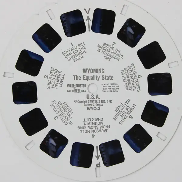 View Master Single Reel WYO 3 Wyoming Equality State