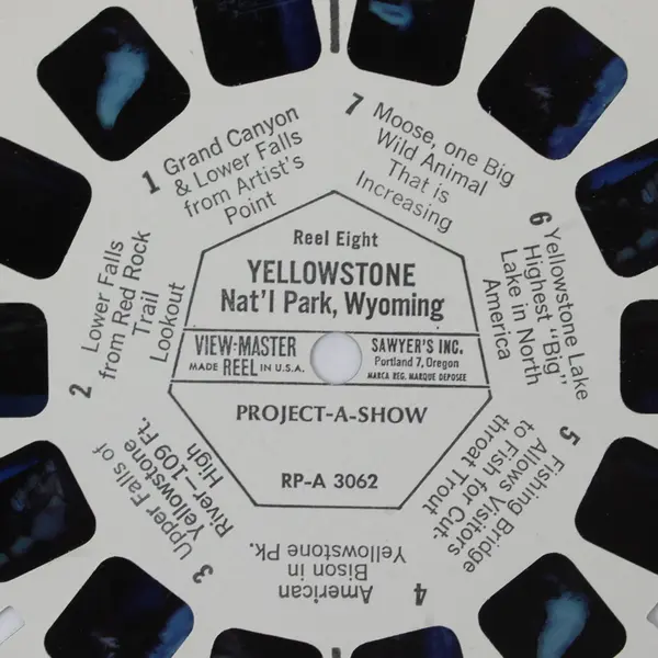 View Master Single Reel RP-A 3062 Yellowstone National Park Wyoming