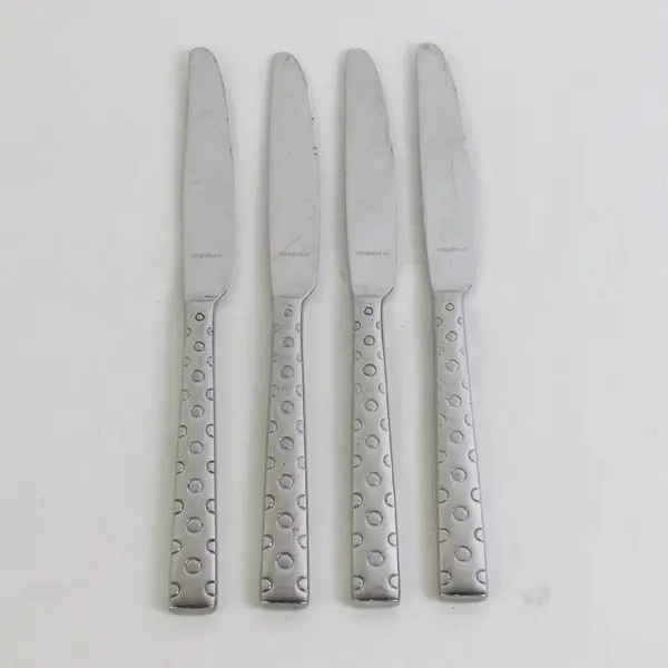 Lot Of 4 Oneida Silver Cirque (Stainless) Flatware Dinner Knives 9.5" Long
