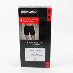 Three Kirkland Signature Supima Cotton Boxer Briefs Med Open Box Missing 1