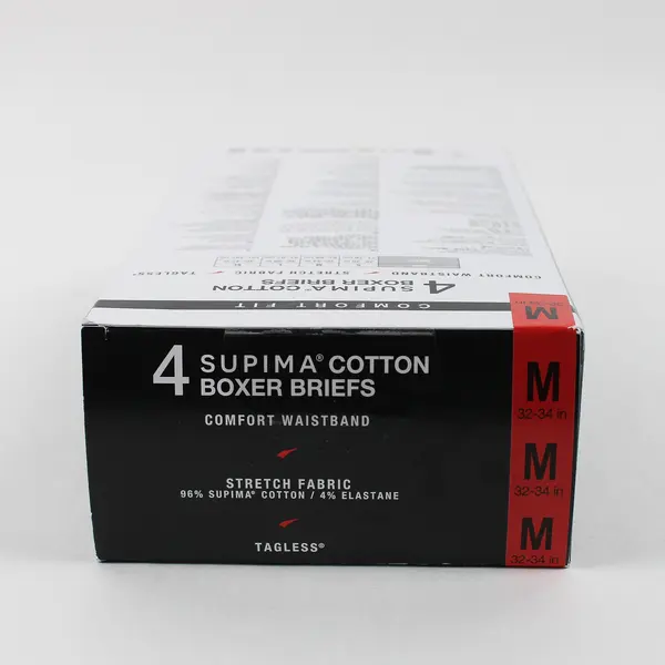 Three Kirkland Signature Supima Cotton Boxer Briefs Med Open Box Missing 1