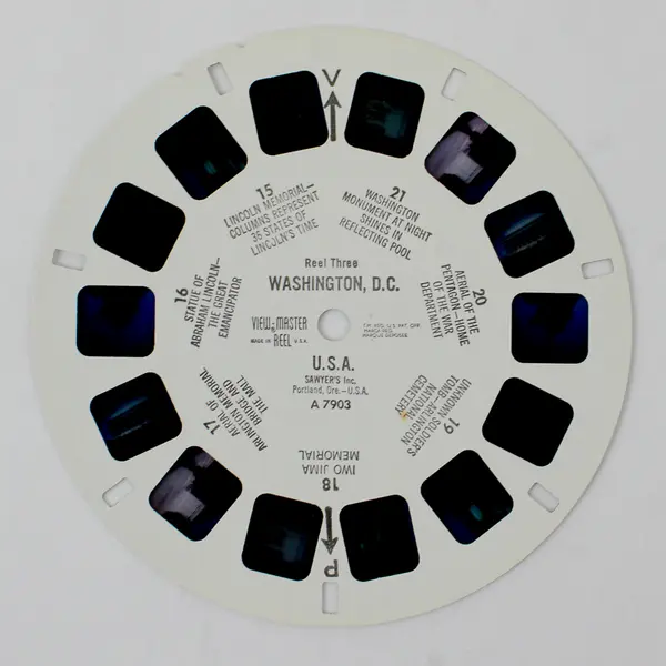 Lot Of 2 Sawyer's View Master A7901 A7903 Washington DC Reels