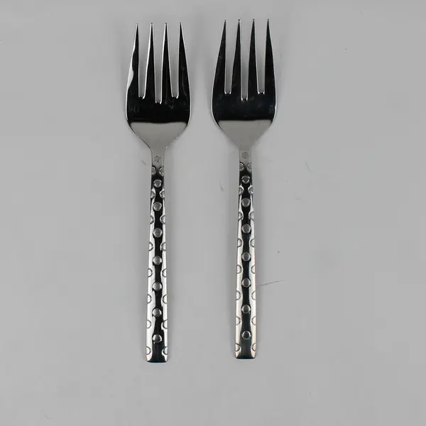 Lot Of 2 Oneida Silver Cirque (Stainless) Flatware Serving Forks 8.75" Long