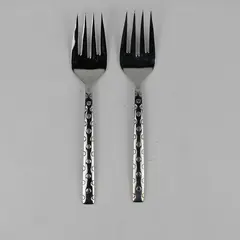 Lot Of 2 Oneida Silver Cirque (Stainless) Flatware Serving Forks 8.75" Long