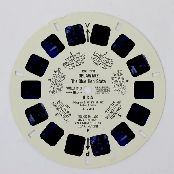 View Master Single Reel A 7703 Delaware The Blue Hen State