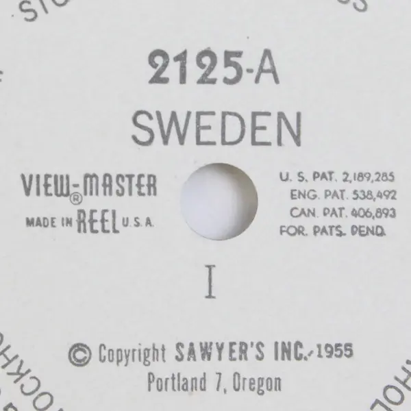 Vintage View Master Single Reel 2125A Sweden