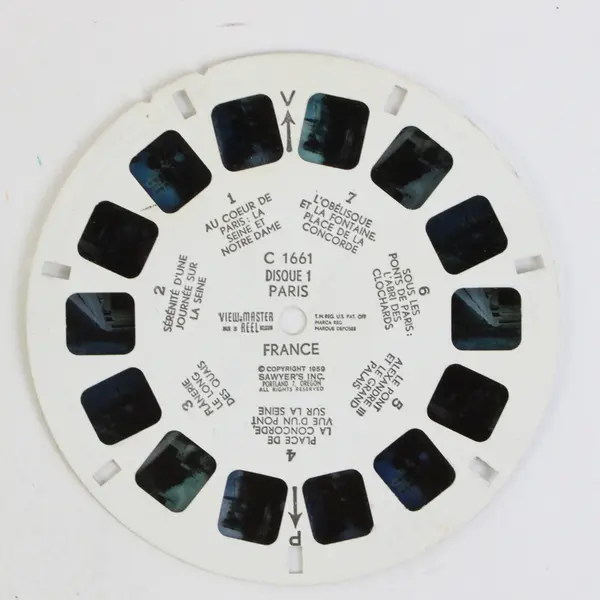 View Master Belgium Single Reel C 1661 Paris Disque 1 French Captions