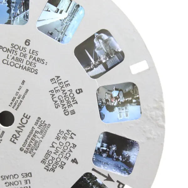 View Master Belgium Single Reel C 1661 Paris Disque 1 French Captions