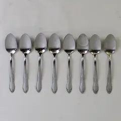 Lot Of 8 Oneida Silver Plantation (Stainless) Flatware Teaspoons 6.25" Long