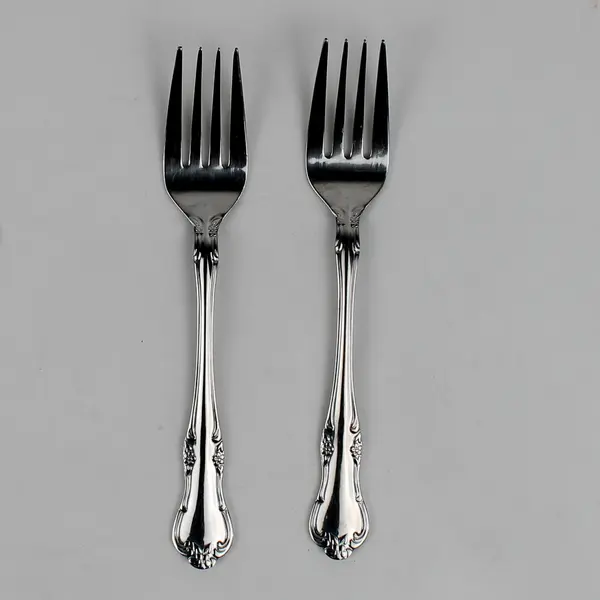 Lot of 2 RSVP RXV14 Salad Forks 18/10 Stainless Glossy Flatware 6.75" Long