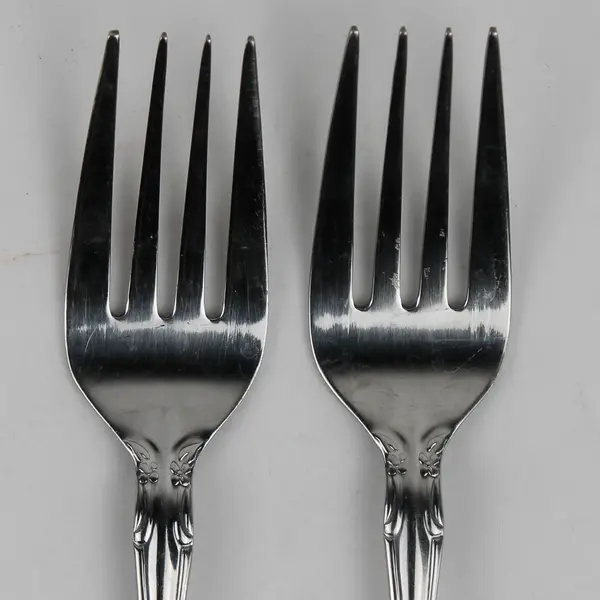 Lot of 2 RSVP RXV14 Salad Forks 18/10 Stainless Glossy Flatware 6.75" Long