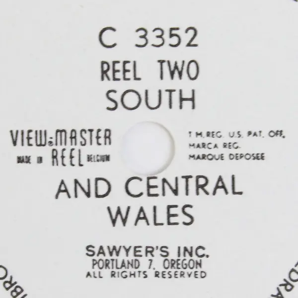 Vintage View Master Single Reel C 3352 South And Central Wales
