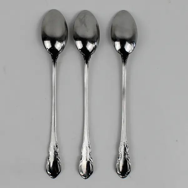Lot Of 3 RSVP Wimberly Iced Tea Spoons Stainless Flatware 7.75" Long