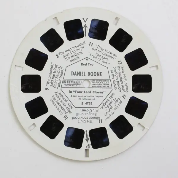View Master Single Reel B 4792 Daniel Boone TV Show Four Leaf Clover 1965