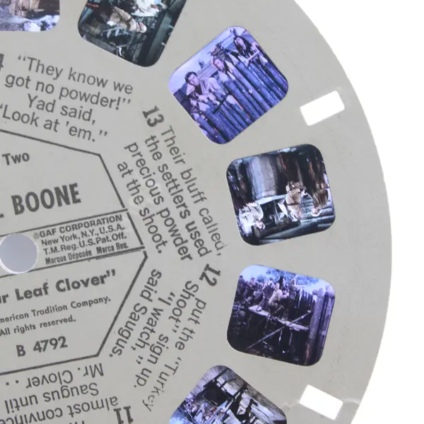 View Master Single Reel B 4792 Daniel Boone TV Show Four Leaf Clover 1965