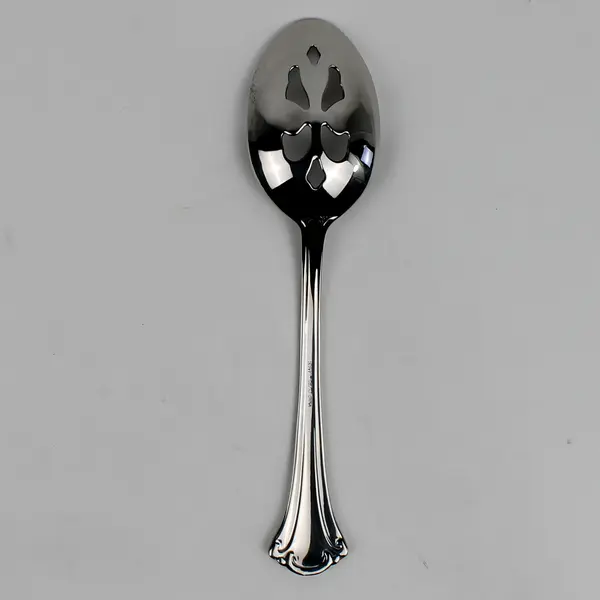RSVP RXV15 Pierced Serving Spoon Glossy Stainless 18/10 Flatware 8" Long