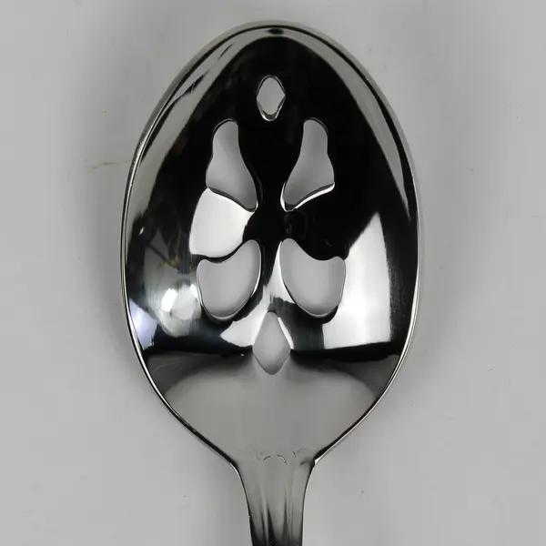 RSVP RXV15 Pierced Serving Spoon Glossy Stainless 18/10 Flatware 8" Long