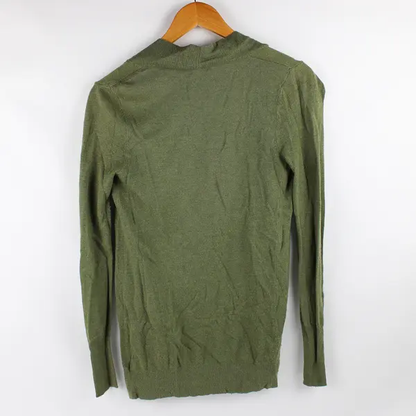 Merona Women's XS Green Knit Open Front Long Sleeve Cardigan