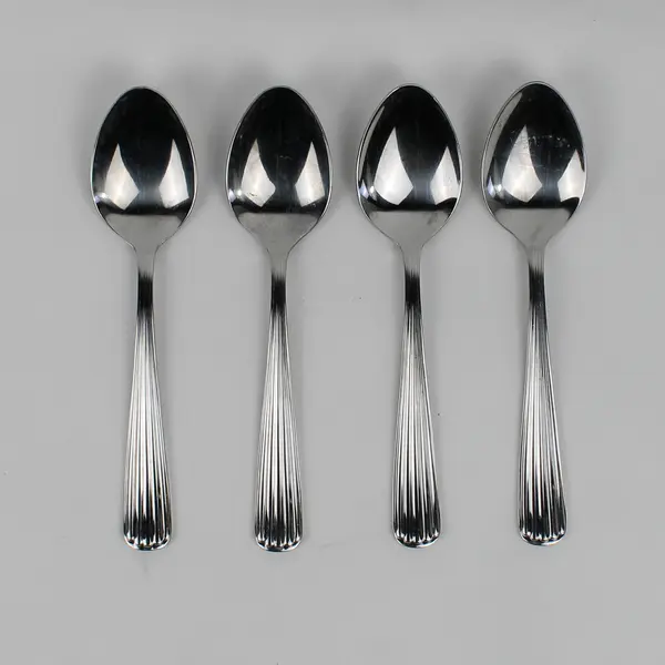 Lot of 4 RSVP Justine  Teaspoon Stainless Flatware 6.25" Long