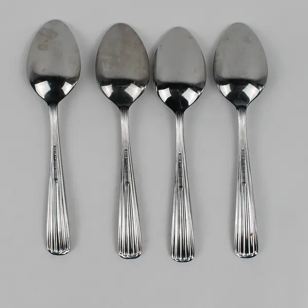 Lot of 4 RSVP Justine  Teaspoon Stainless Flatware 6.25" Long