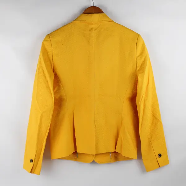Anne Klein Women's 6 Bright Yellow Single Breasted Blazer Jacket