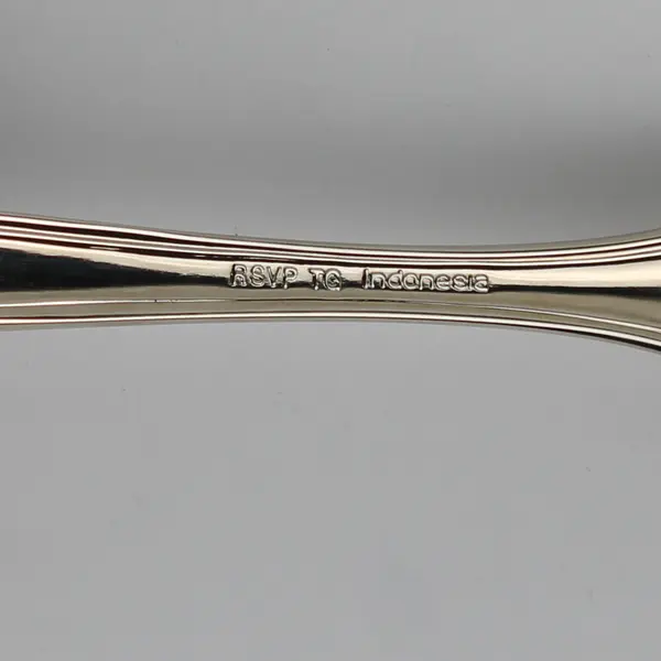 Lot of 5 RSVP RXV2 Gold Electroplate Salad Tongs Cheese Knives Ladles