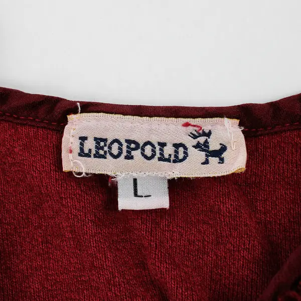 Vintage Leopold Women's L Deep Red Spaghetti Strap Cropped Tank Top 