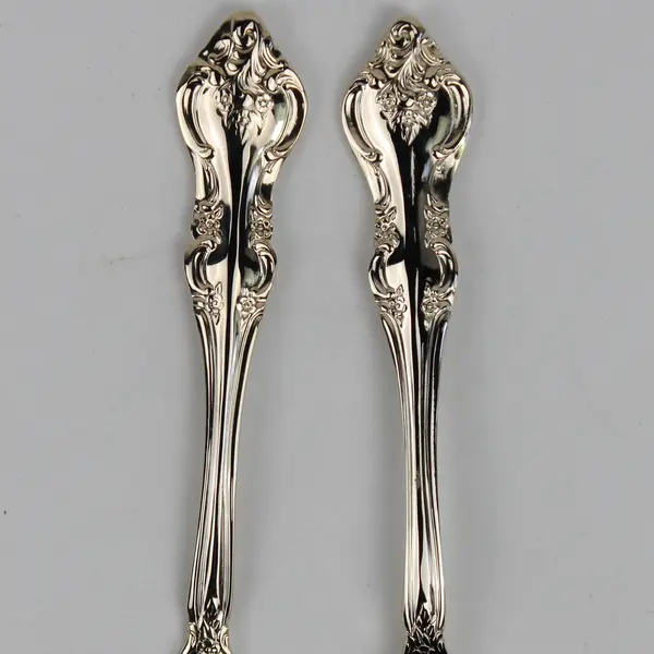 Lot of 2 RSVP RXV2 Sugar Spoon Butter Knife Gold Electroplate Flatware