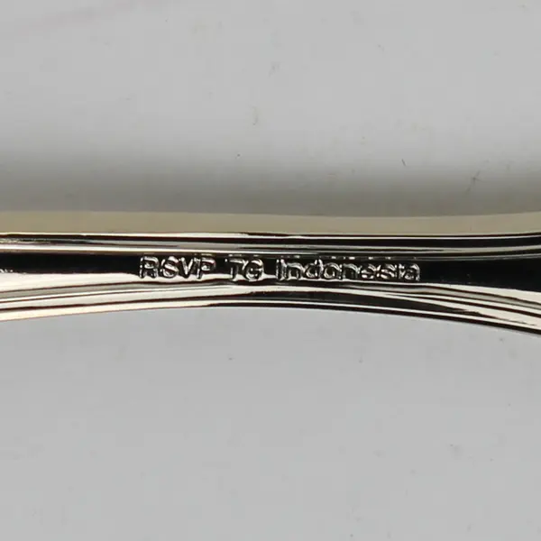 Lot of 2 RSVP RXV2 Sugar Spoon Butter Knife Gold Electroplate Flatware