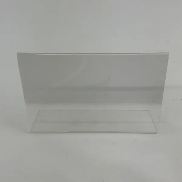 Lot of 4 Clear Plastic Photo or Signs Frames Assorted Sizes & Shapes