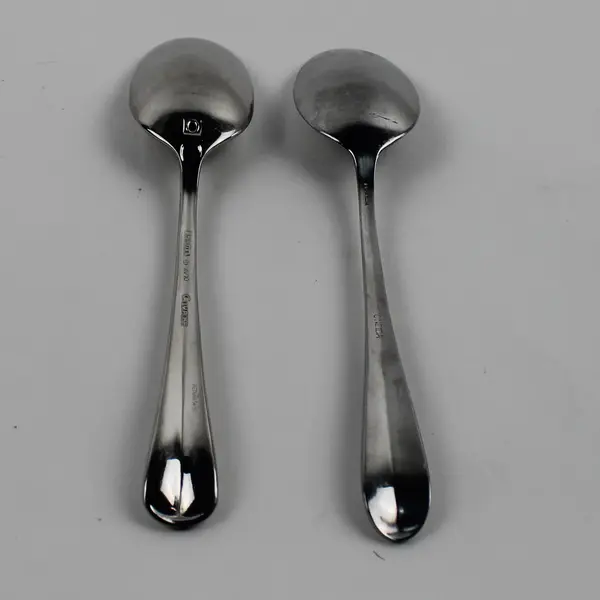 Lot of 2 Oneida Compose Teaspoons 6.25” Long Stainless Flatware