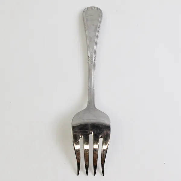 Oneida Crestwood  Cold Meat Serving Fork Stainless Flatware 8.25" Long