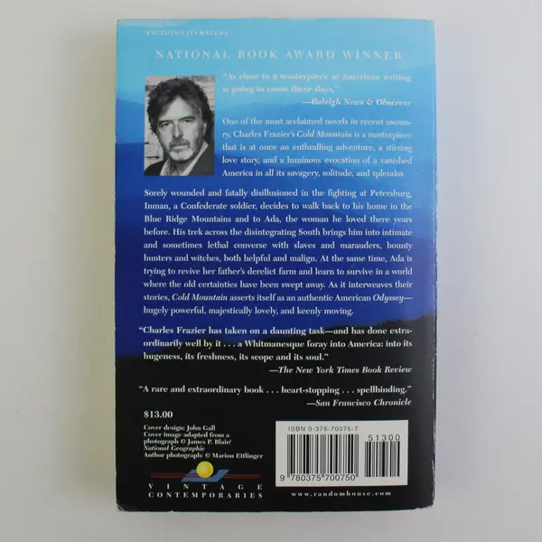 Cold Mountain a Novel by Charles Frazier 1998 Paperback Good Condition