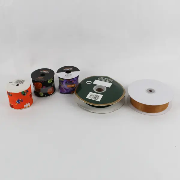 Lot of 5 New Ribbon Rolls Halloween and Autumnal
