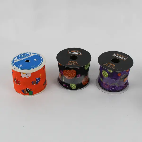 Lot of 5 New Ribbon Rolls Halloween and Autumnal