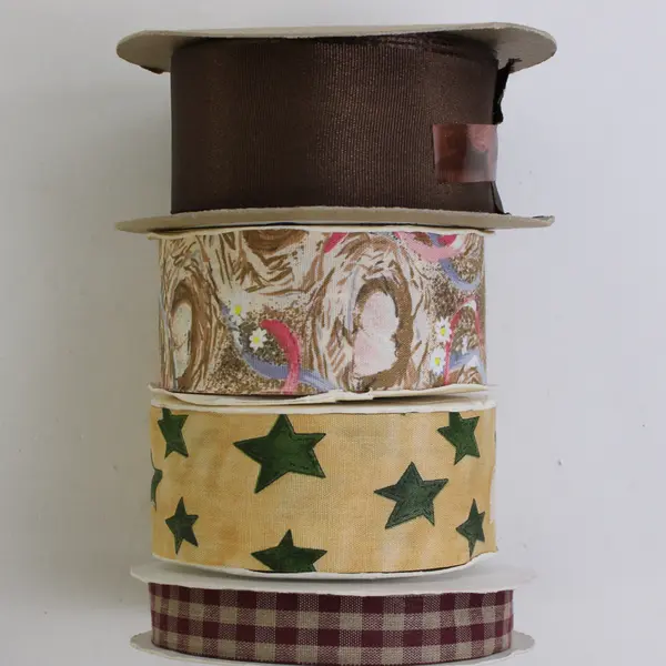 Lot of 7 New Ribbon Rolls Mixed Autumnal Earth Tones