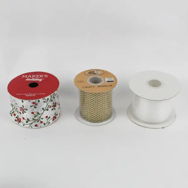 Lot of 14 Gift Ribbon Rolls Holiday Christmas Thanksgiving