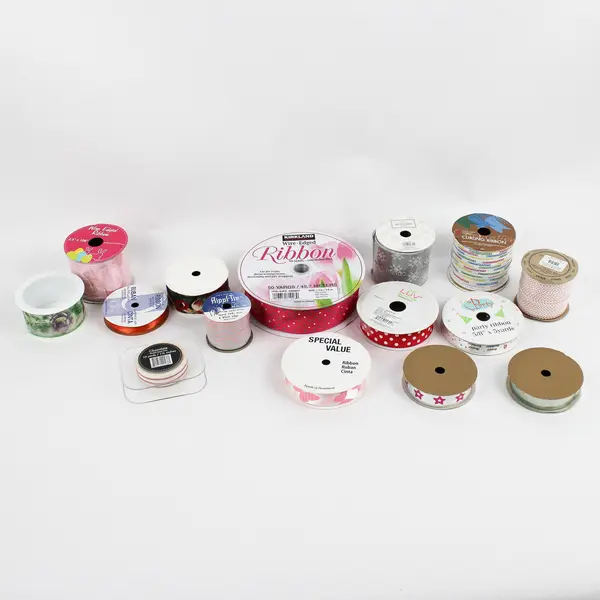 Lot of 15 Ribbon Rolls Varied Colors DIY Gift Wrapping
