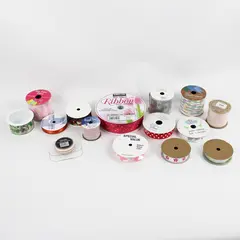 Lot of 15 Ribbon Rolls Varied Colors DIY Gift Wrapping