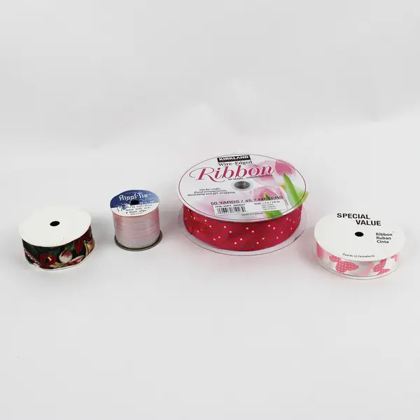 Lot of 15 Ribbon Rolls Varied Colors DIY Gift Wrapping