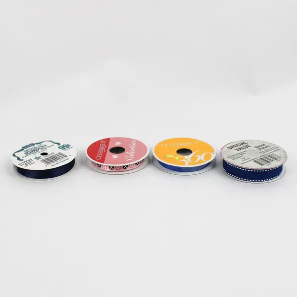 Lot of 14 Fabric Ribbon Rolls Varied Colors Decor Gift Wrapping