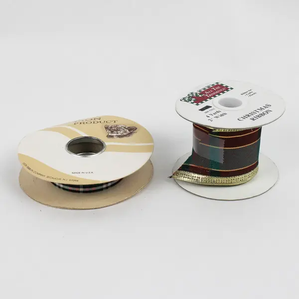 Lot of 13 Fabric Ribbon Rolls Christmas Holiday Decor Gift Wrapping