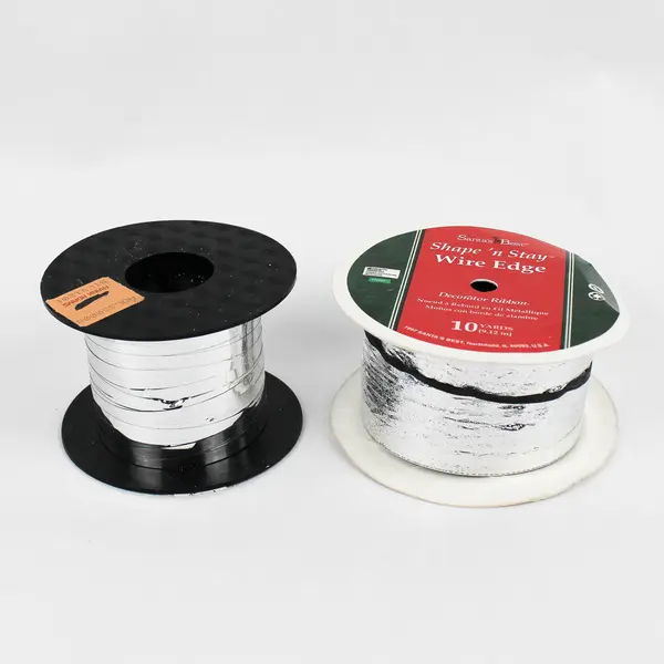 Lot of 8 Sparkly Shiny Gift Ribbon Rolls Varied Colors