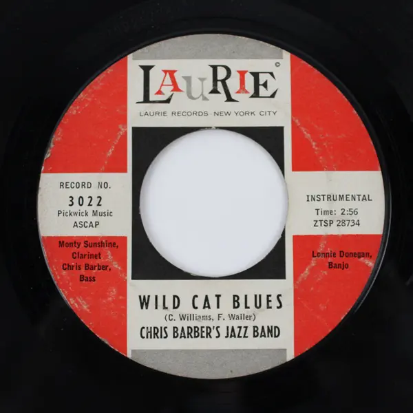 45 Record Chris Barber's Jazz Band Wild Cat Blues/ Petite Fleur