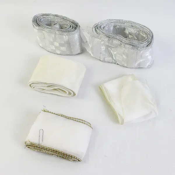 1 lb Lot Gift Ribbon Scraps Varied Colors and Materials